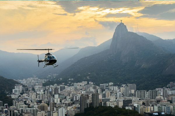 Doe een helikoptervlucht over Rio de Janeiro